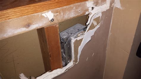 junction box in drywall fix|hidden junction box in wall.